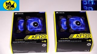 Corsair Air Series AF120 LED Quiet Edition High Airflow Fan Twin Pack UNBOXING and REVIEW [upl. by Aihsekan]