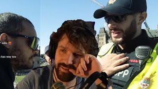 Destiny Reacts To Vegan Gainz In Ottawa For Palestine Protest And Chatting With Him And More [upl. by Aerdnahc]