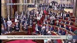 Cant del Segadors  Himne Nacional de Catalunya al nou Parlament 2015 [upl. by Nesline813]