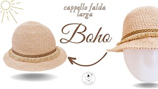 TUTORIAL cappello a falda larga Boho [upl. by Anees749]