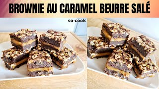 recette du Brownie au caramel beurre salé [upl. by Ailaroc586]