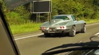 Straightpiped TVR Chimaera 5litre RIDE and carspotting from inside [upl. by Uokes]