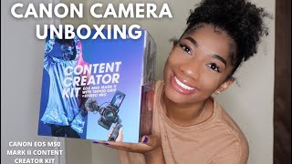 CANON EOS M50 MARK II CONTENT CREATOR KIT UNBOXING [upl. by Eelegna796]