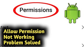 Allow Permission Android Not Working Problem Solved 2023 [upl. by Sible]