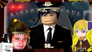 Fandoms react to Roblox Tank fish Airship Assault [upl. by Neirod]