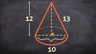 Finding the volume and surface area of a cone [upl. by Aneger280]