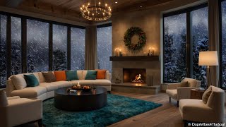 Get Cozy In A 12 Hour Winter Snowstorm Relax By The Fireside [upl. by Hinckley]