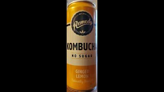 Remedy No Sugar Ginger Lemon Kombucha Review [upl. by Eanrahs]