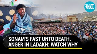 Sonam Wangchuks Fast Unto Death Enters Day 14 Amid Protests What Ladakhis Want From Modi Govt [upl. by Nibbs875]