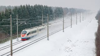 RZD EVS1 «Sapsan» Bolshaya Vishera station [upl. by Elka]