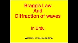 Braggs Law in Urdu [upl. by Ailaro]