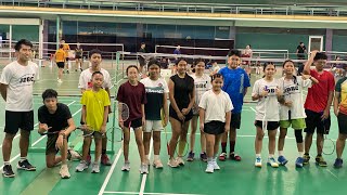 Saabs Badminton practice at Cebu Metrosports Gym  JDBC [upl. by Aenel26]