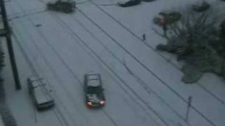 Original Portland Snow Car Crashes 2007 [upl. by Einnahpets]