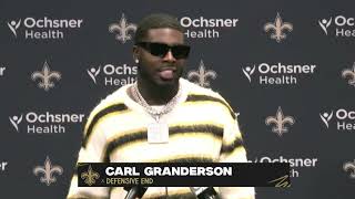 Carl Granderson talks Defense in Win  SaintsPanthers Postgame Interview  2023 NFL Week 14 [upl. by Sawyer463]