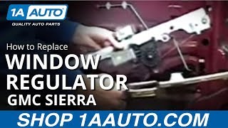 How To Replace Power Window Regulator 9906 GMC Sierra [upl. by Faxun]