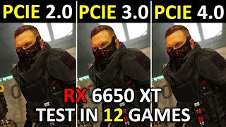 RX 6650 XT PCIe 20 vs PCIe 30 vs PCIe 40  Test In 12 Games  is there a Difference 🤔  2024 [upl. by Xer272]