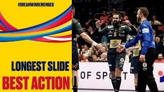 Longest slide of the tournament  Mens EHF EURO 2020 [upl. by Amersham]