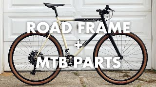 ASMR Bike Build Road frame with mountain bike components [upl. by Cecilia]