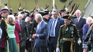 HM King Charles III departs Holyrood Garden Party for chopper [upl. by Eendyc]