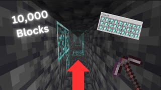 Mining 10000 BLOCKS In A Straight Lineminecraft [upl. by Xam]