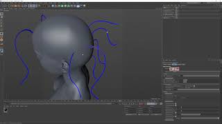 Ornatrix C4D Draw strands tool [upl. by Fernand]