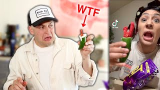 Trying Weird Viral TikTok Food Hacks [upl. by Naynek]