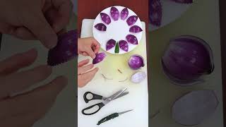 Salad plate decoration with Onion 🧅Plate decoration ideas  plate decoration skills [upl. by Letitia]