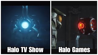 343 Guilty Spark in the Halo TV Show vs Halo Games [upl. by Vonny]