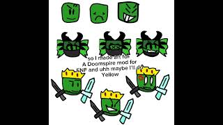 Art for a Doomspire Defense FNF mod Green Mode made in 20 minutes [upl. by Lucretia]