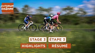 Critérium du Dauphiné 2024  Highlights of Stage 3 [upl. by Hauge11]