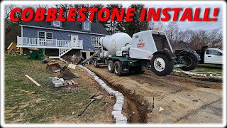 Installing Cobblestone Edging On My Driveway [upl. by Yelrac]