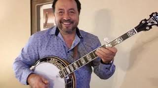 Johnny B Goode Chuck Berry guitar solo cover on a Tony Trishka Deering Silver Clipper Banjo [upl. by Giark743]