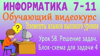 Решение задач Блоксхема для четвертой задачи Урок 58 [upl. by Tillinger]