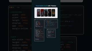 Expandable card hover flexbox 😲 shorts [upl. by Matheson]