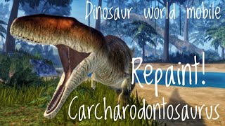 Carcharodontosaurus RePaint Dinosaur world Mobile Roblox [upl. by Granniah863]