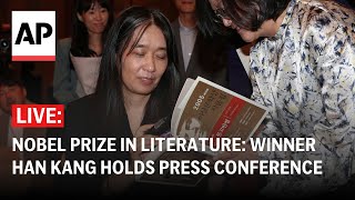 Nobel Prize in Literature LIVE 2024 winner Han Kang holds press conference [upl. by Arodnahs554]