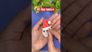 Clay Santa Claus 😱😱  Mini Santa Claus making at home shorts santa CrafterKavya [upl. by Estas]