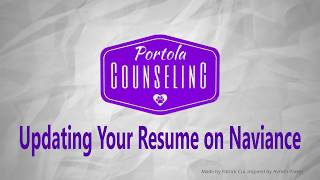 Updating Your Resume on Naviance [upl. by Studley827]