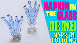 Four Finger Napkin Folding [upl. by Sirromaj]