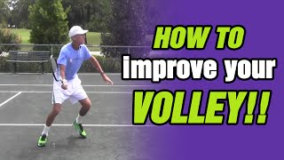 Tennis Volley Lessons  How To Improve Your Volley  Tips and Drills [upl. by Teleya]