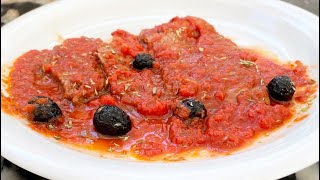 CARNE ALLA PIZZAIOLA mouthmelting steak pizzaiola beef cutlet in tomato sugo [upl. by Anuqahs613]