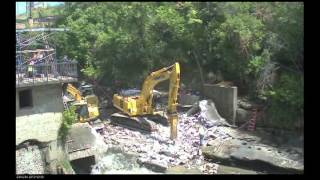 Cuyahoga Falls Time Lapse Dam Removal [upl. by Naihtsirc]