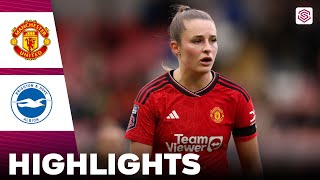 Manchester United vs Brighton  Highlights  FA Womens Super League 04022024 [upl. by Nonnad]