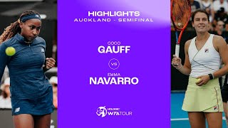 Coco Gauff vs Emma Navarro  2024 Auckland Semifinal  WTA Match Highlights [upl. by Dorion]