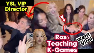 BLACKPINK’s Rosé Goes Viral For Teaching KDrinking Games At Saint Laurent Party  Kpop News  rosé [upl. by Aidnyc]