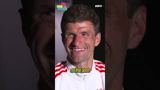 Thomas Muller enjoys answering tough questions 😅 shorts [upl. by Primaveria]