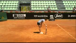 Flavia Pennetta practice Roma 2014  coach illtreatment [upl. by Turnbull]