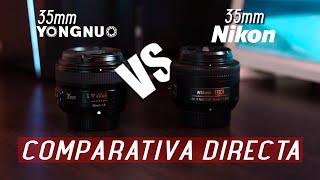 YONGNUO 35mm vs NIKON 35mm  PRUEBAS y EJEMPLOS [upl. by Leasim]