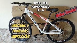 Bicicleta GTS Advanced M1  Unboxing e primeiras impressões gts bicicleta m1 [upl. by Atnaloj887]