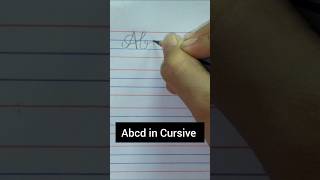 How to write ✍🏻 Cursive ABCD cursive writing kaise likhe writeabcd howtowritecursivestepbystep a [upl. by Dnomrej]